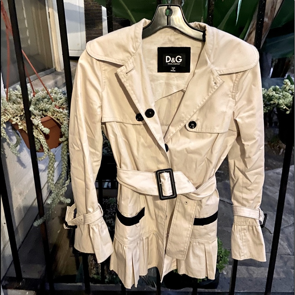 SOLD D&G Dolce & Gabbana cotton Raincoat trench coat size 36